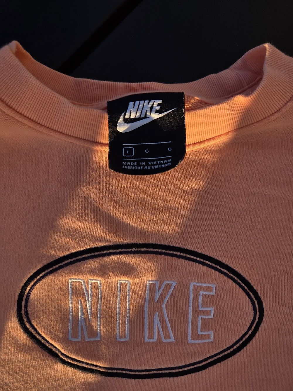 Nike Women's Peach Crewneck Sweatshirt